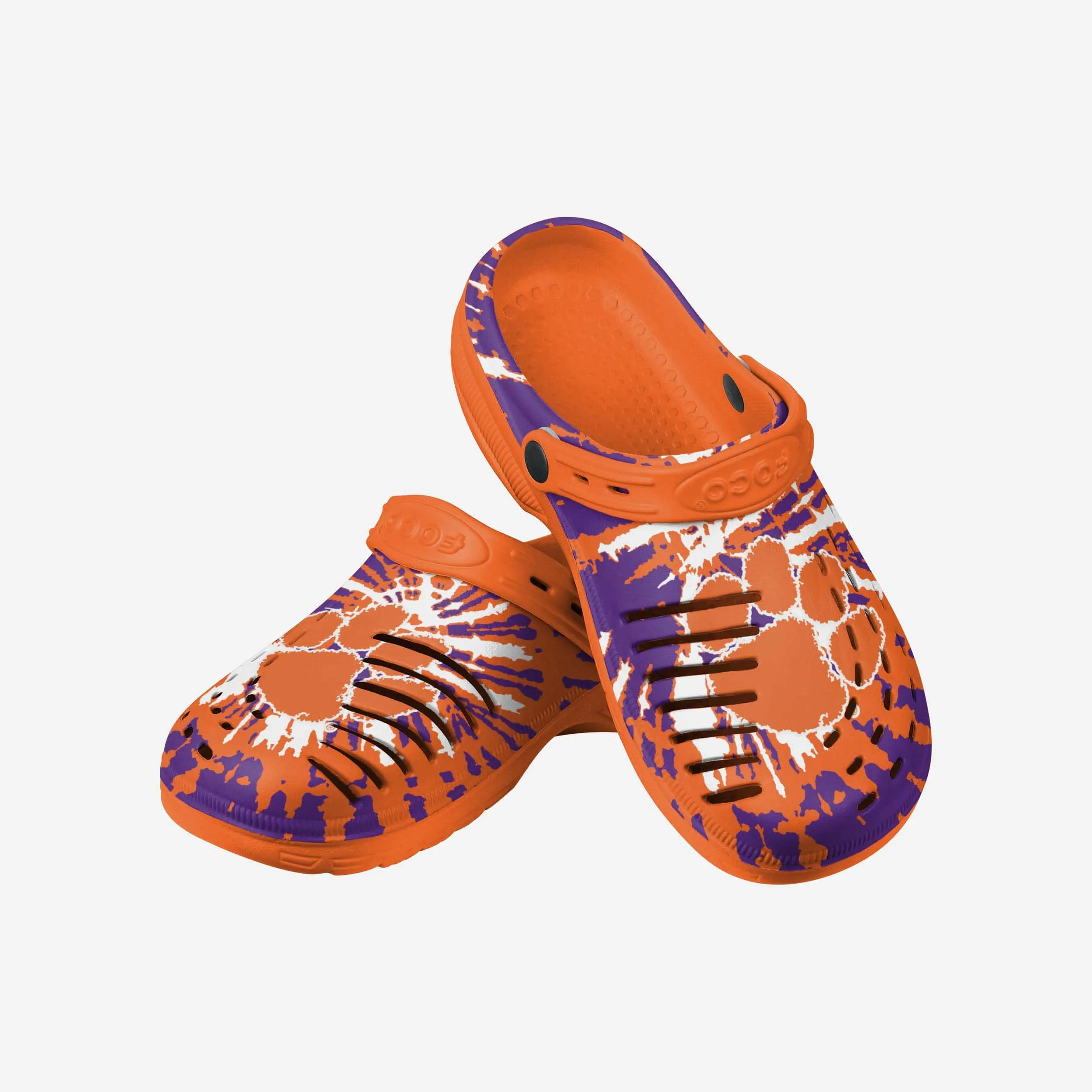 Clemson Tigers Tie-Dye Clog With Strap