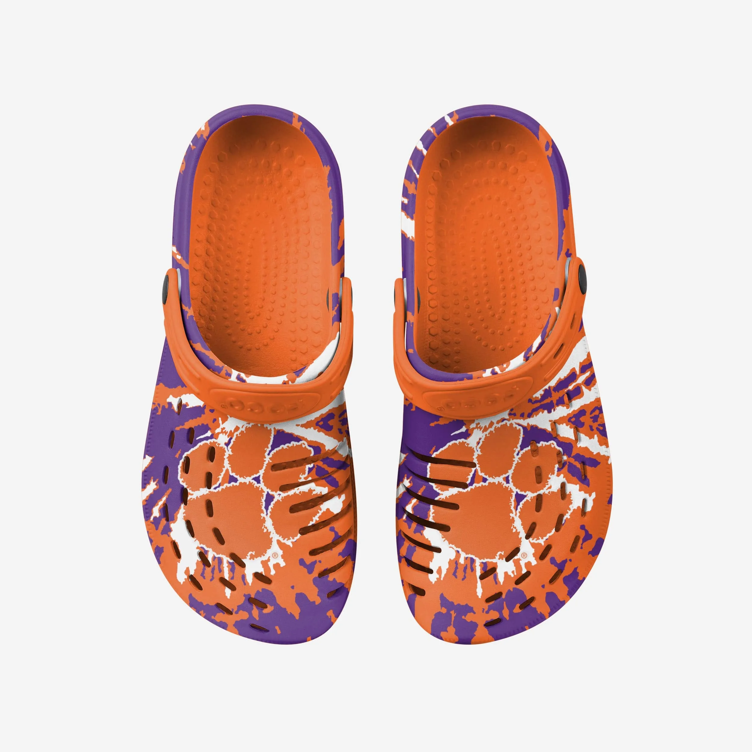 Clemson Tigers Tie-Dye Clog With Strap