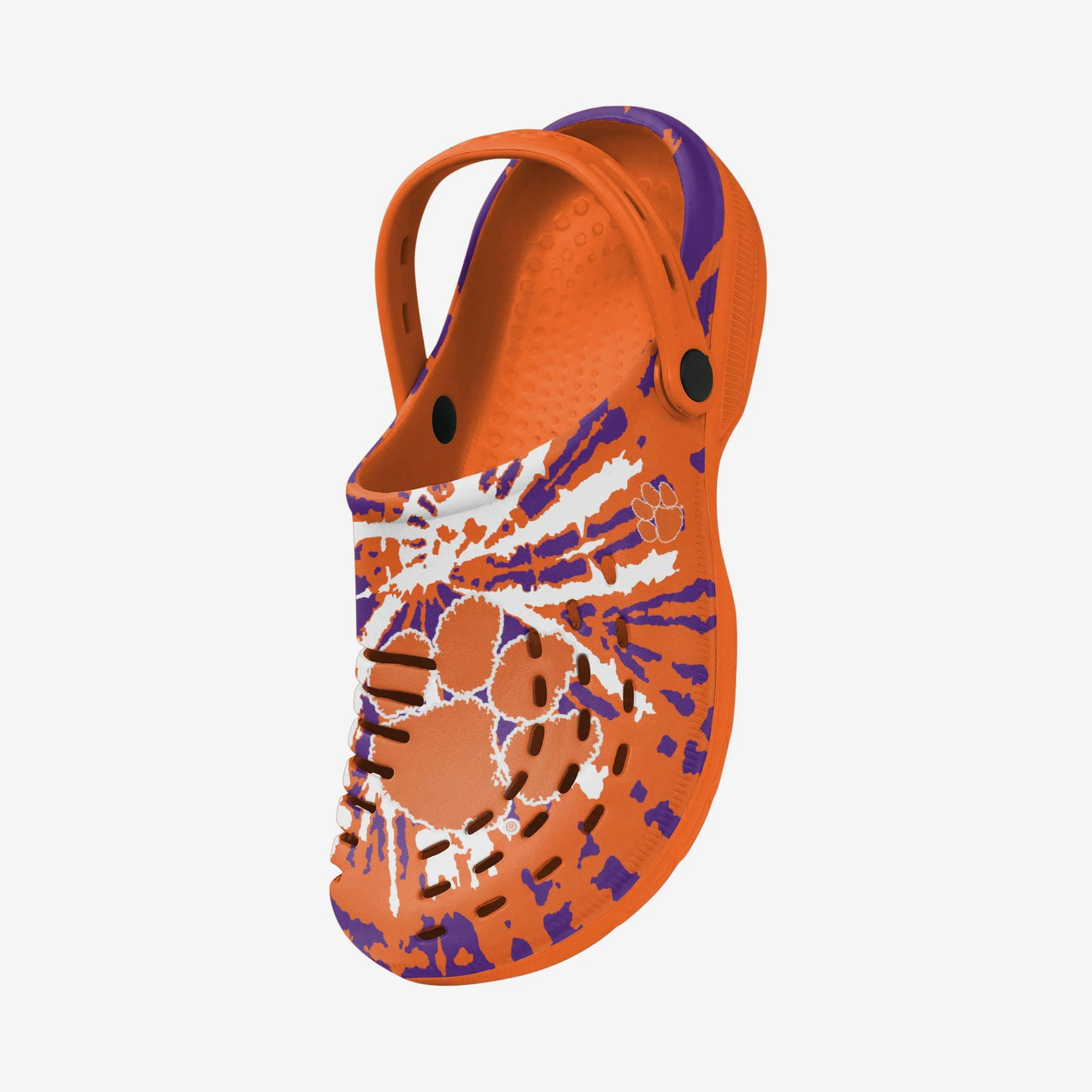 Clemson Tigers Tie-Dye Clog With Strap