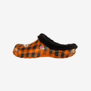 Cleveland Browns Sherpa Lined Buffalo Check Clog