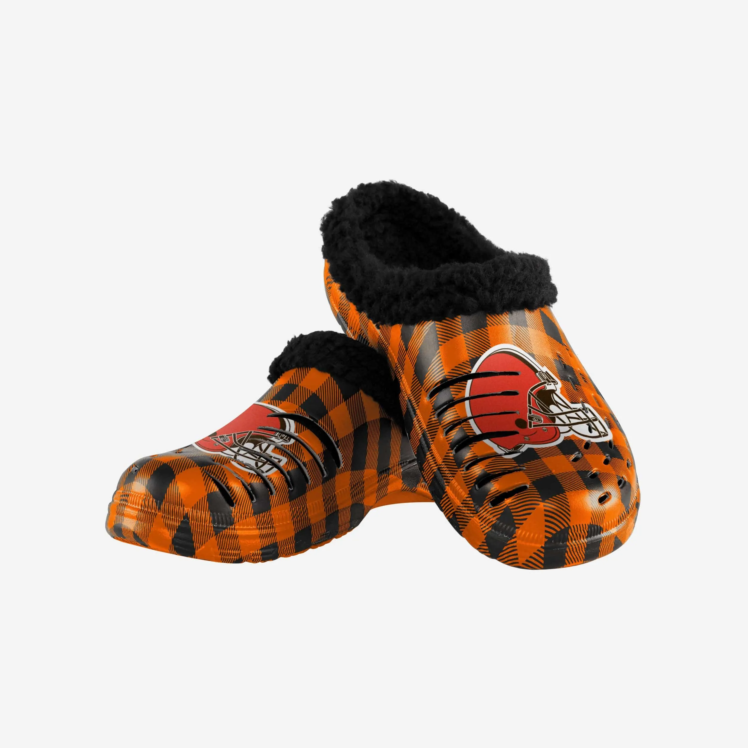 Cleveland Browns Sherpa Lined Buffalo Check Clog