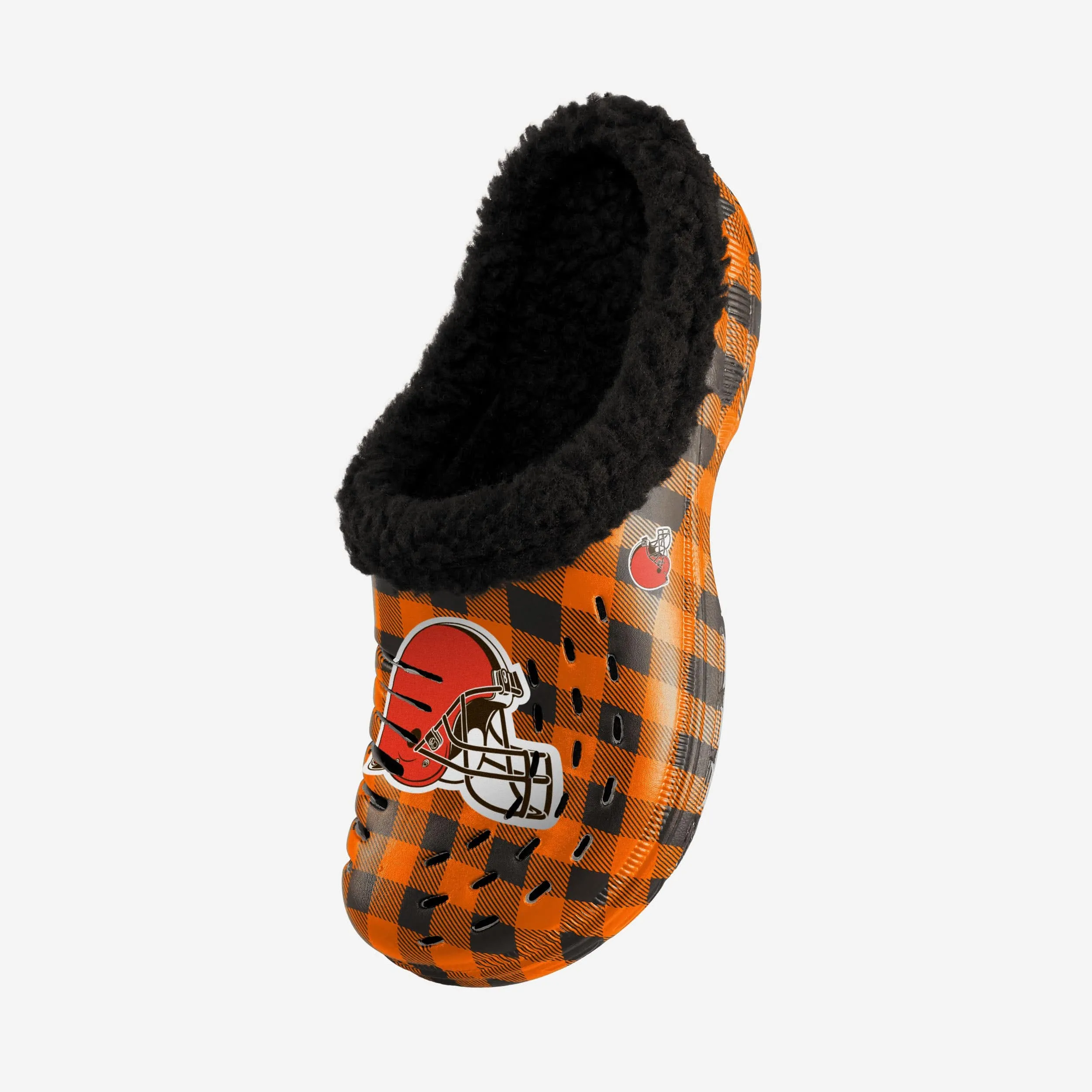 Cleveland Browns Sherpa Lined Buffalo Check Clog