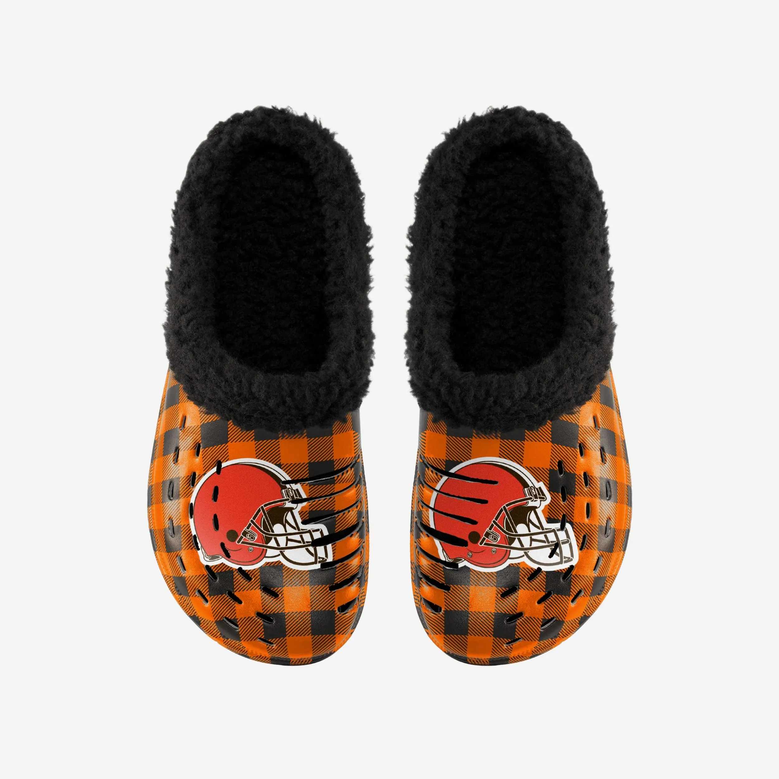 Cleveland Browns Sherpa Lined Buffalo Check Clog