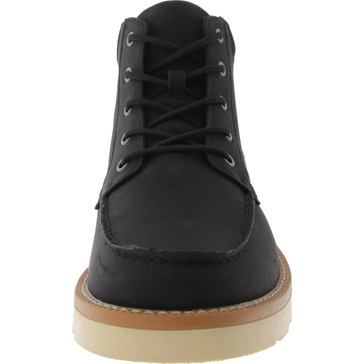 Club Room Mens Clifton Faux Leather Moccasin Toe Chukka Boots