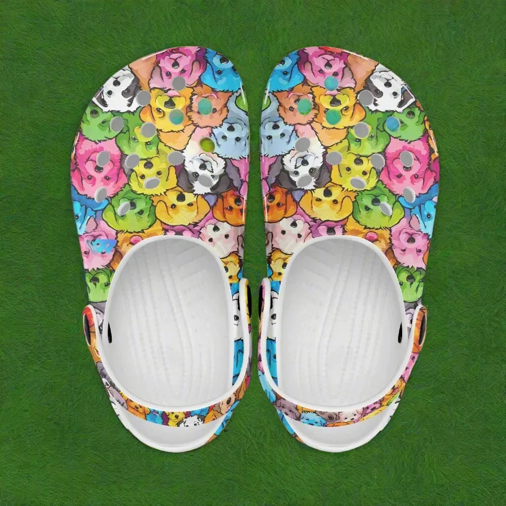 Colourful Puppies Kids Rok-Clogs