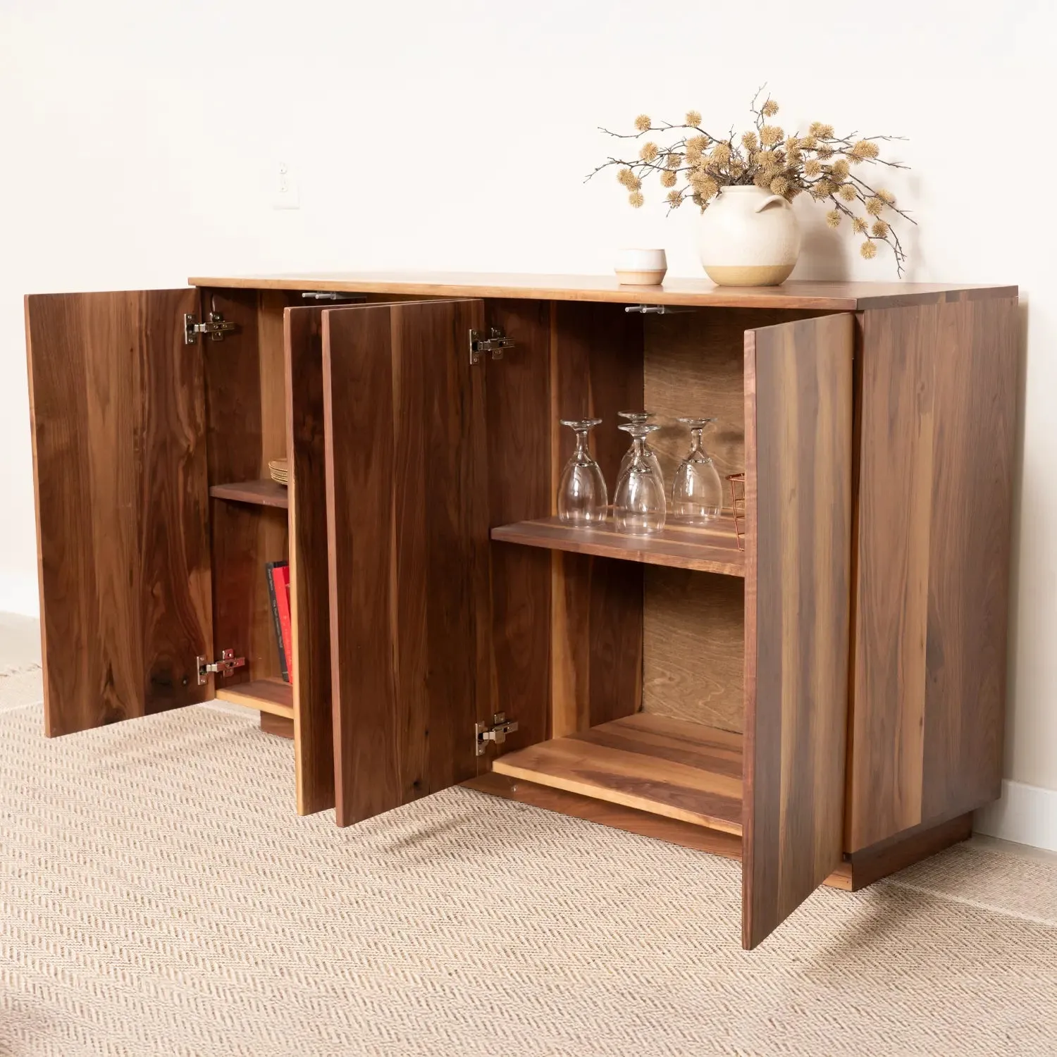 Crawford Modern Walnut Credenza