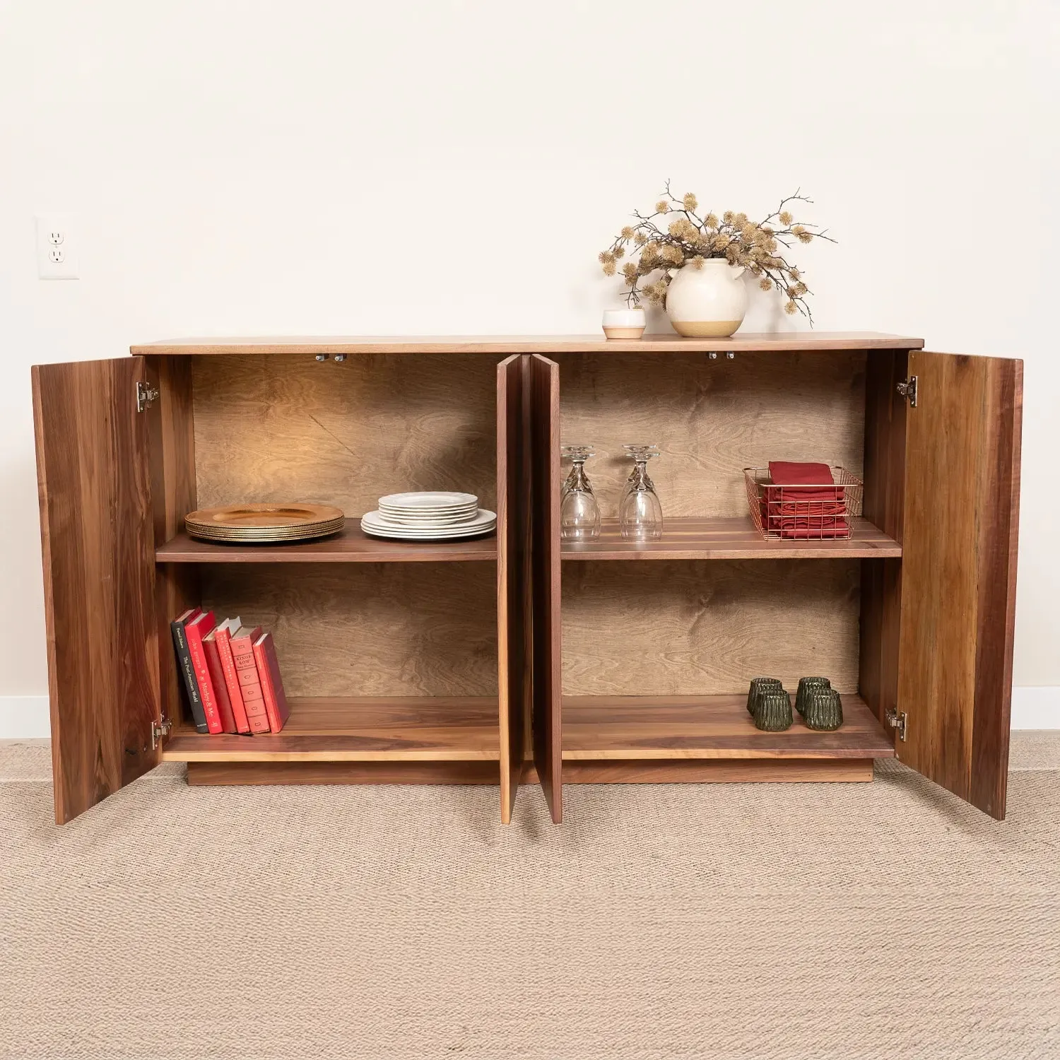 Crawford Modern Walnut Credenza