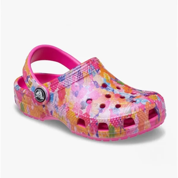 Crocs 208451-90H CLASSIC HYPER REAL Kids Clogs Multi