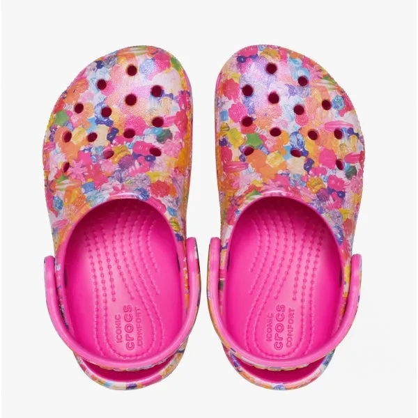 Crocs 208451-90H CLASSIC HYPER REAL Kids Clogs Multi