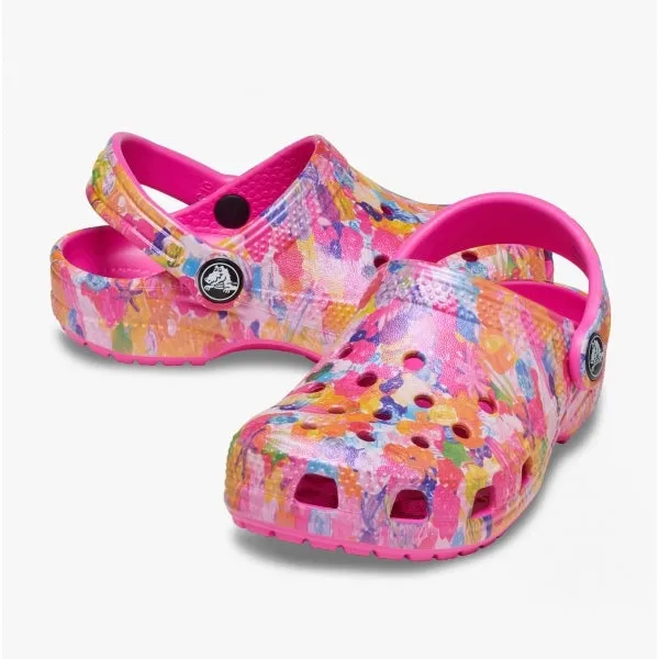Crocs 208451-90H CLASSIC HYPER REAL Kids Clogs Multi