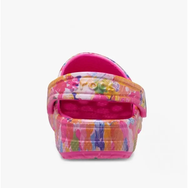 Crocs 208451-90H CLASSIC HYPER REAL Kids Clogs Multi