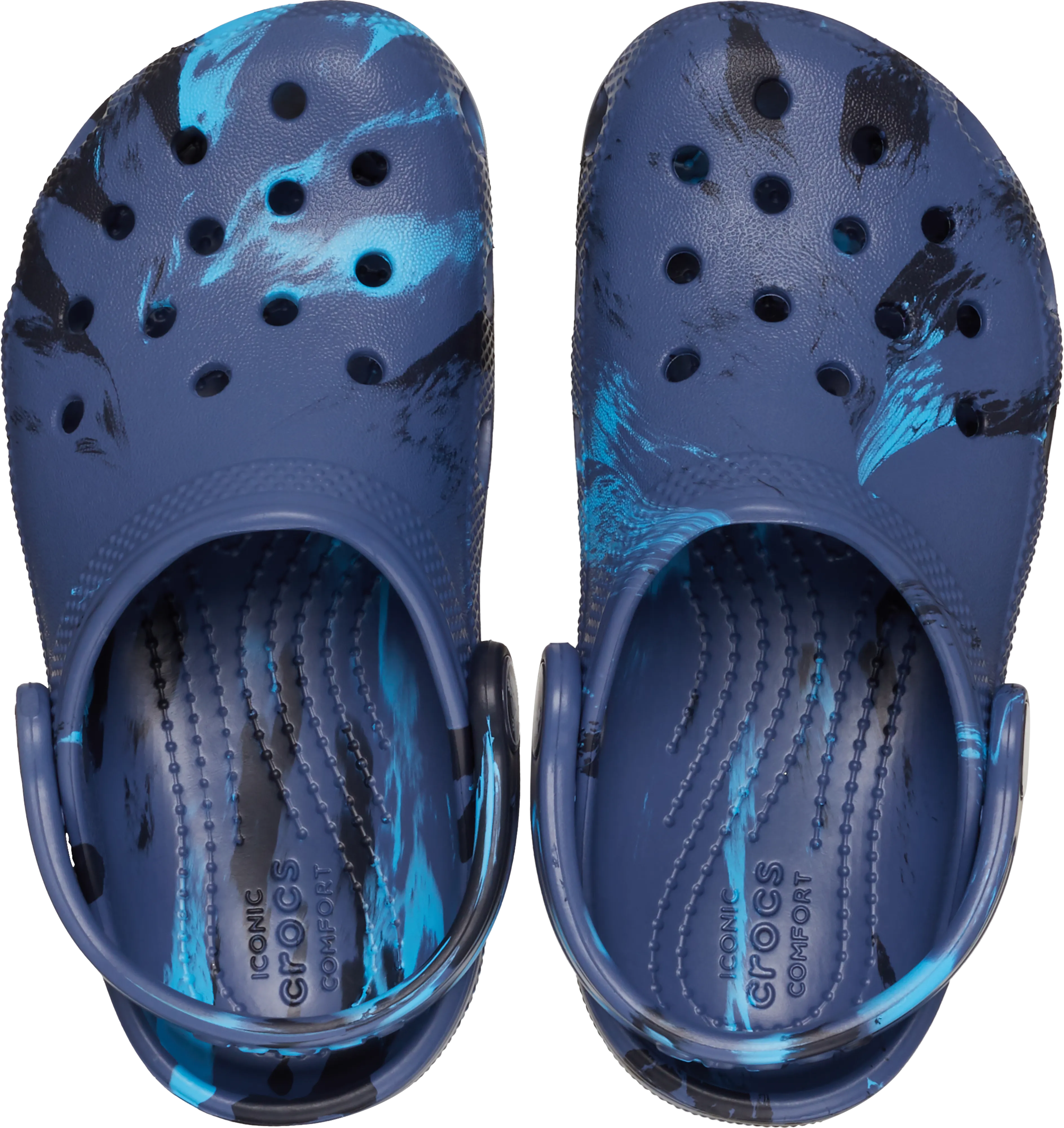 Crocs Kids Classic Clog | Marbled Navy Multi