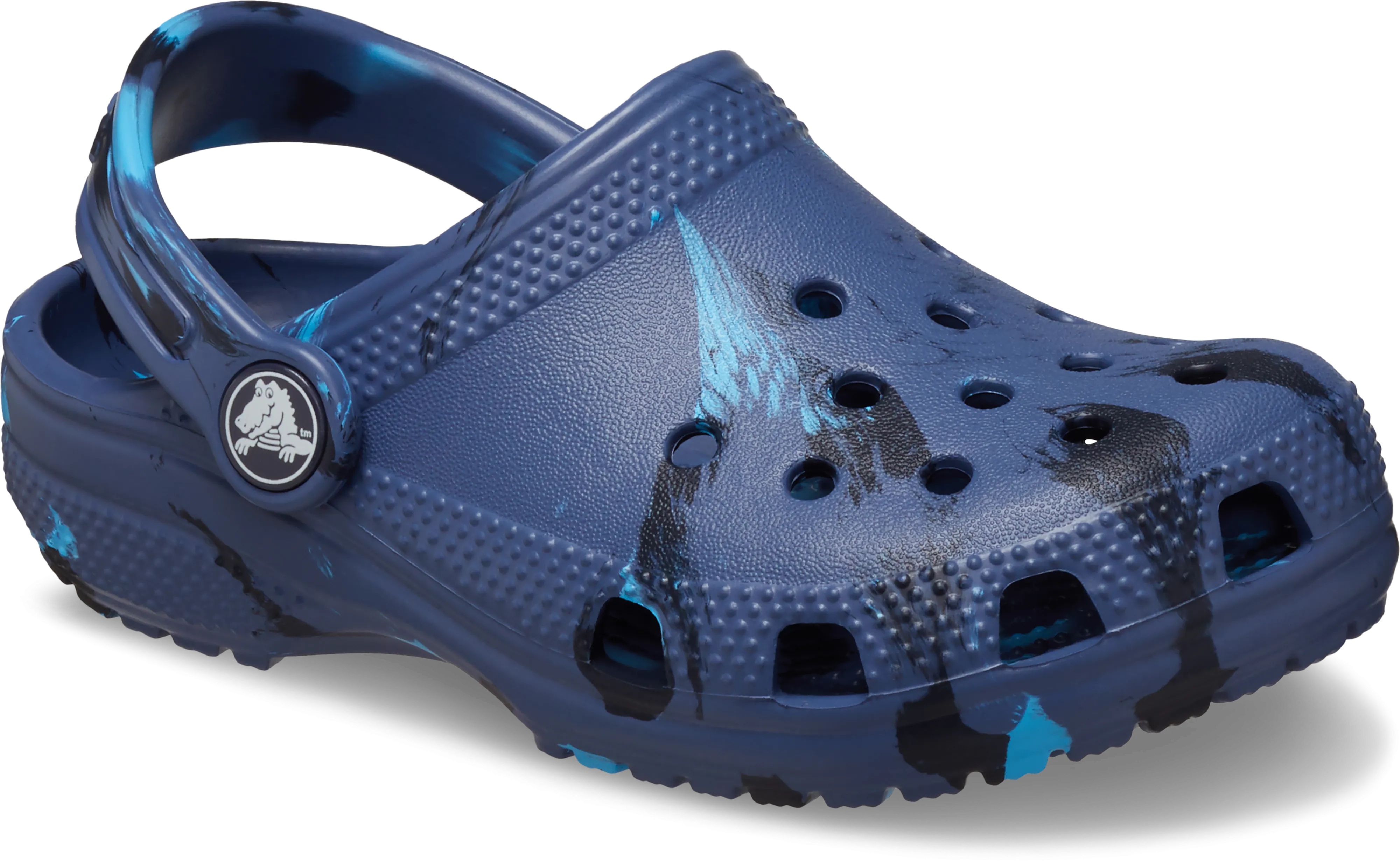 Crocs Kids Classic Clog | Marbled Navy Multi