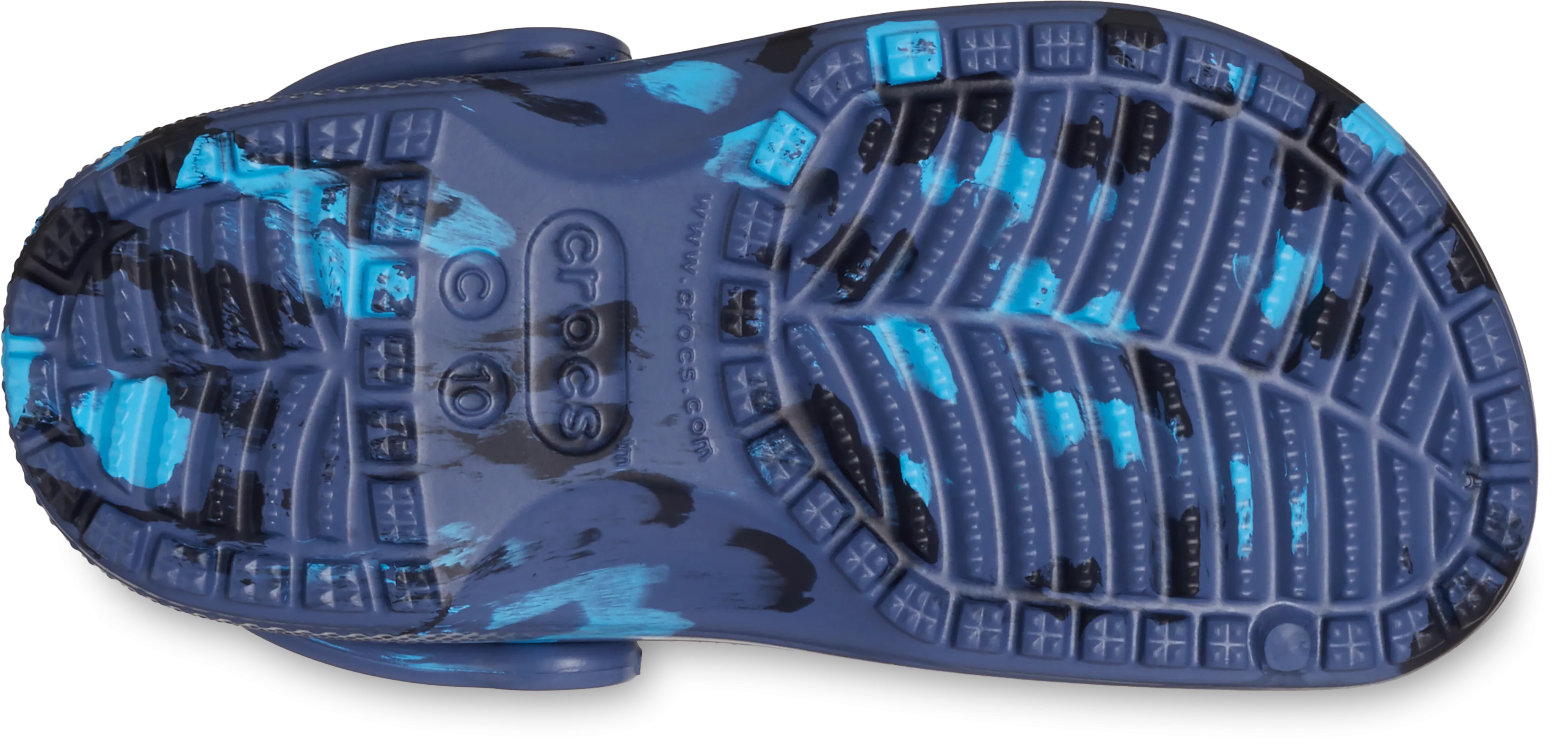 Crocs Kids Classic Clog | Marbled Navy Multi