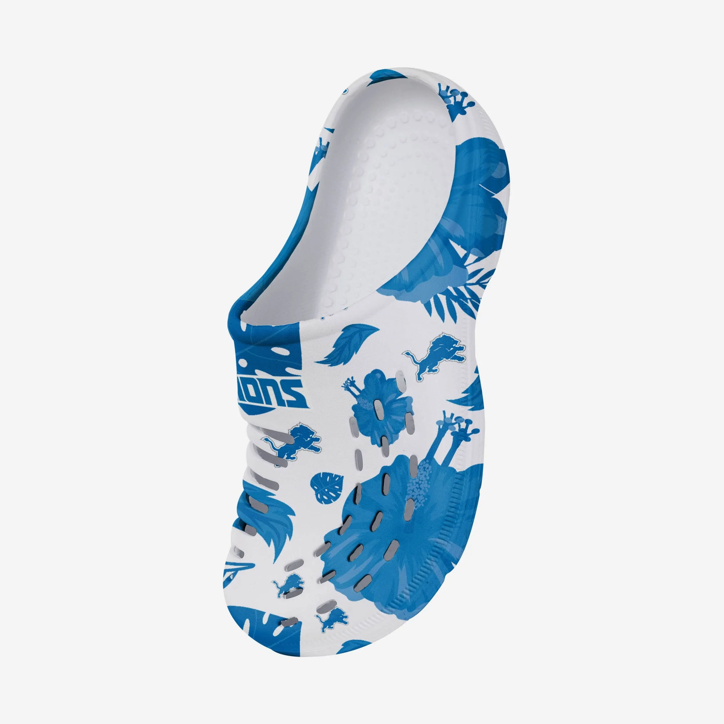 Detroit Lions Womens Floral White Clog