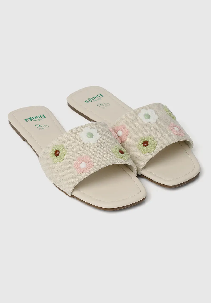 Disney Bambi A Floral Tale Open Toe Sandals & Flip Flops (Blanched Almond)