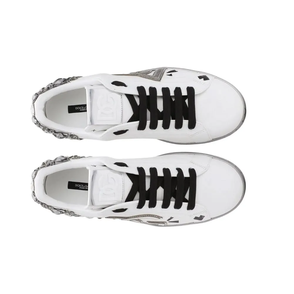 DOLCE & GABBANA  White ‘Portofino’ Sneakers