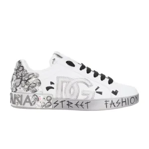 DOLCE & GABBANA  White ‘Portofino’ Sneakers
