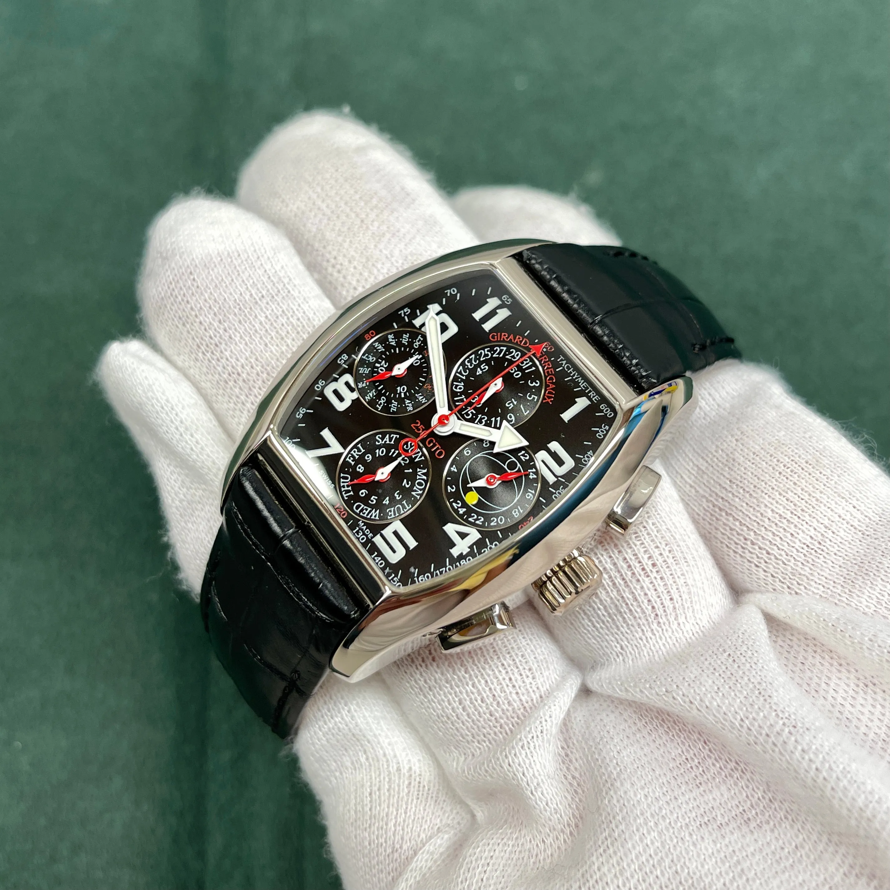 Girard Perregaux Ferrari 250 GTO LMB 1 of 1 18k White Gold Perpetual Calendar Chronograph Wristwatch