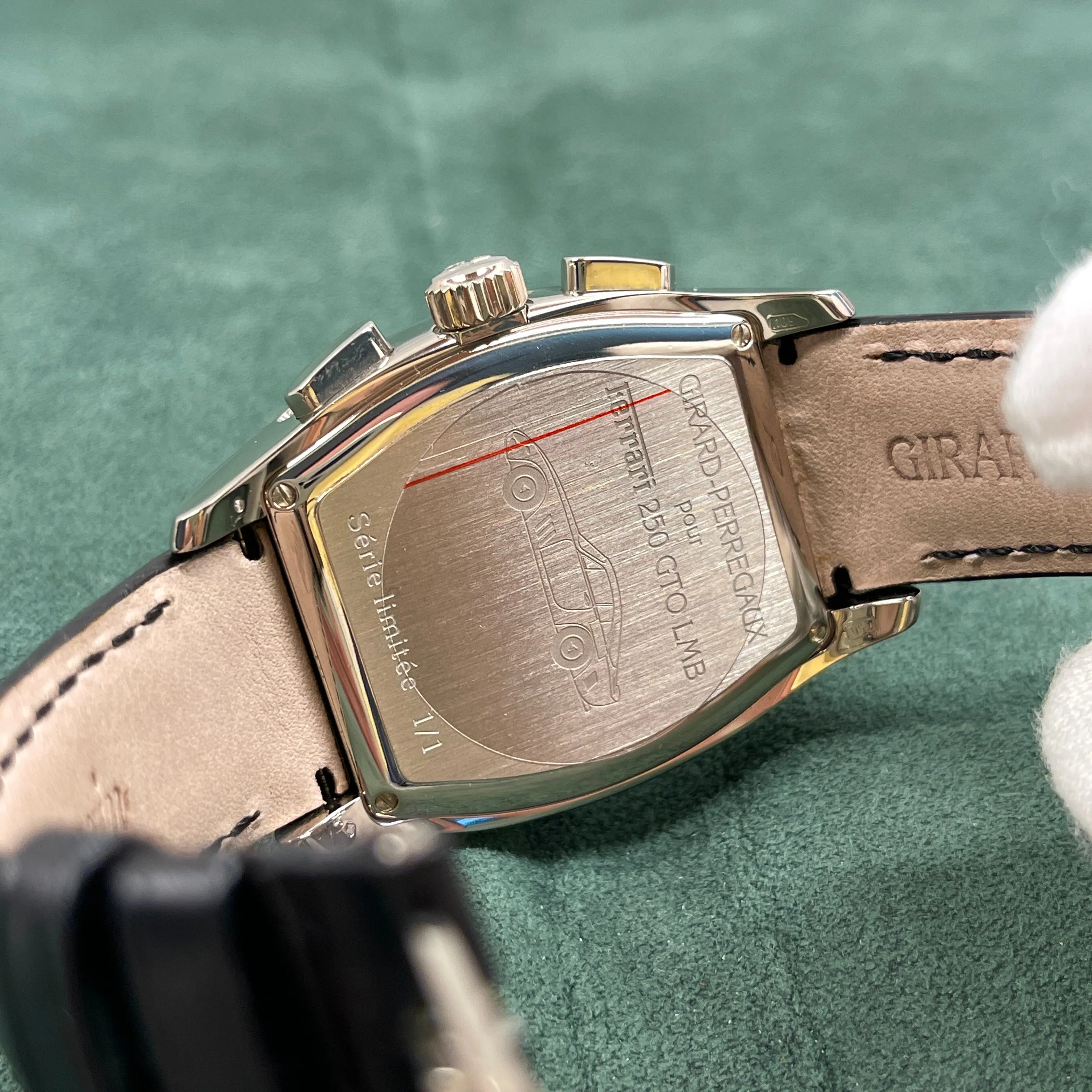 Girard Perregaux Ferrari 250 GTO LMB 1 of 1 18k White Gold Perpetual Calendar Chronograph Wristwatch
