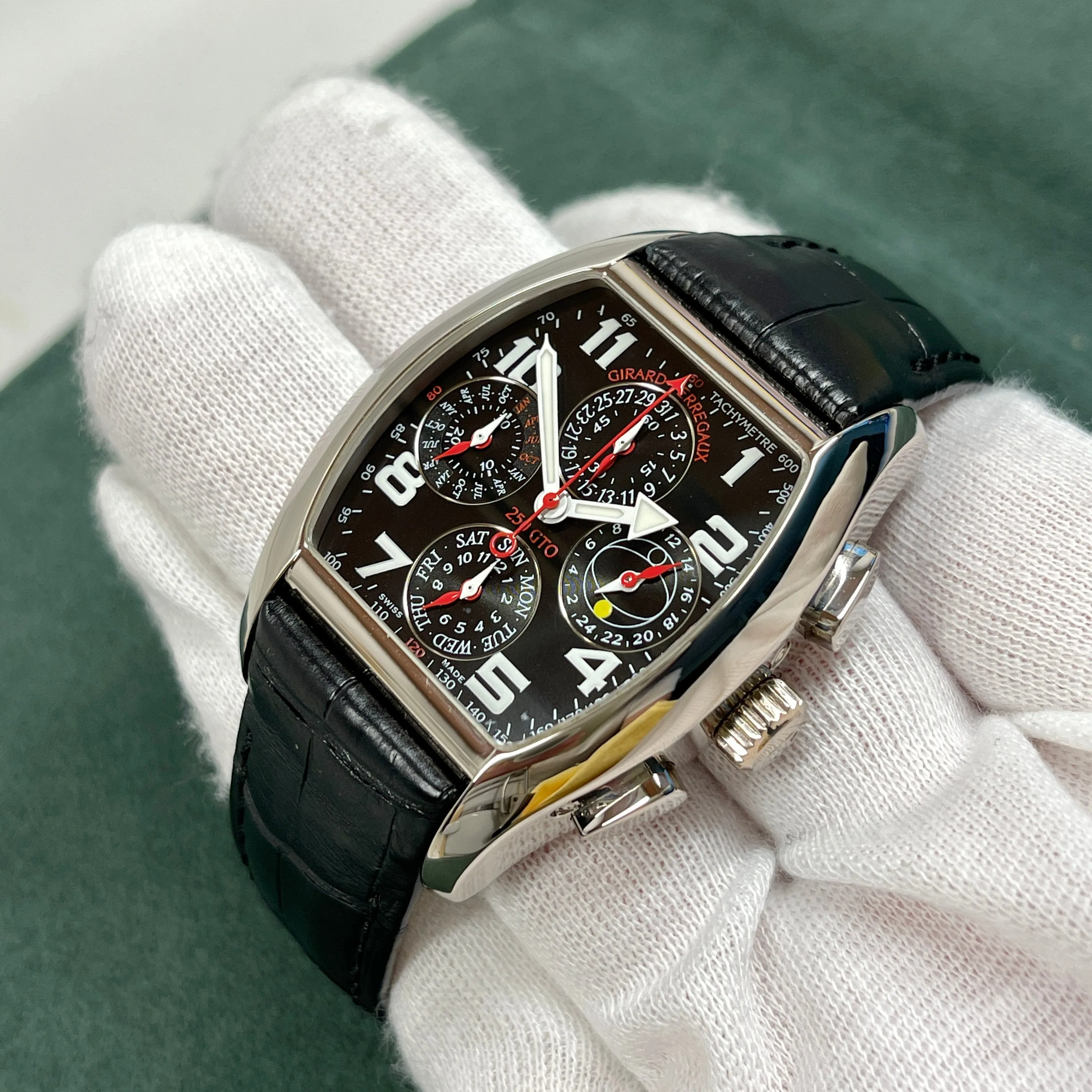 Girard Perregaux Ferrari 250 GTO LMB 1 of 1 18k White Gold Perpetual Calendar Chronograph Wristwatch