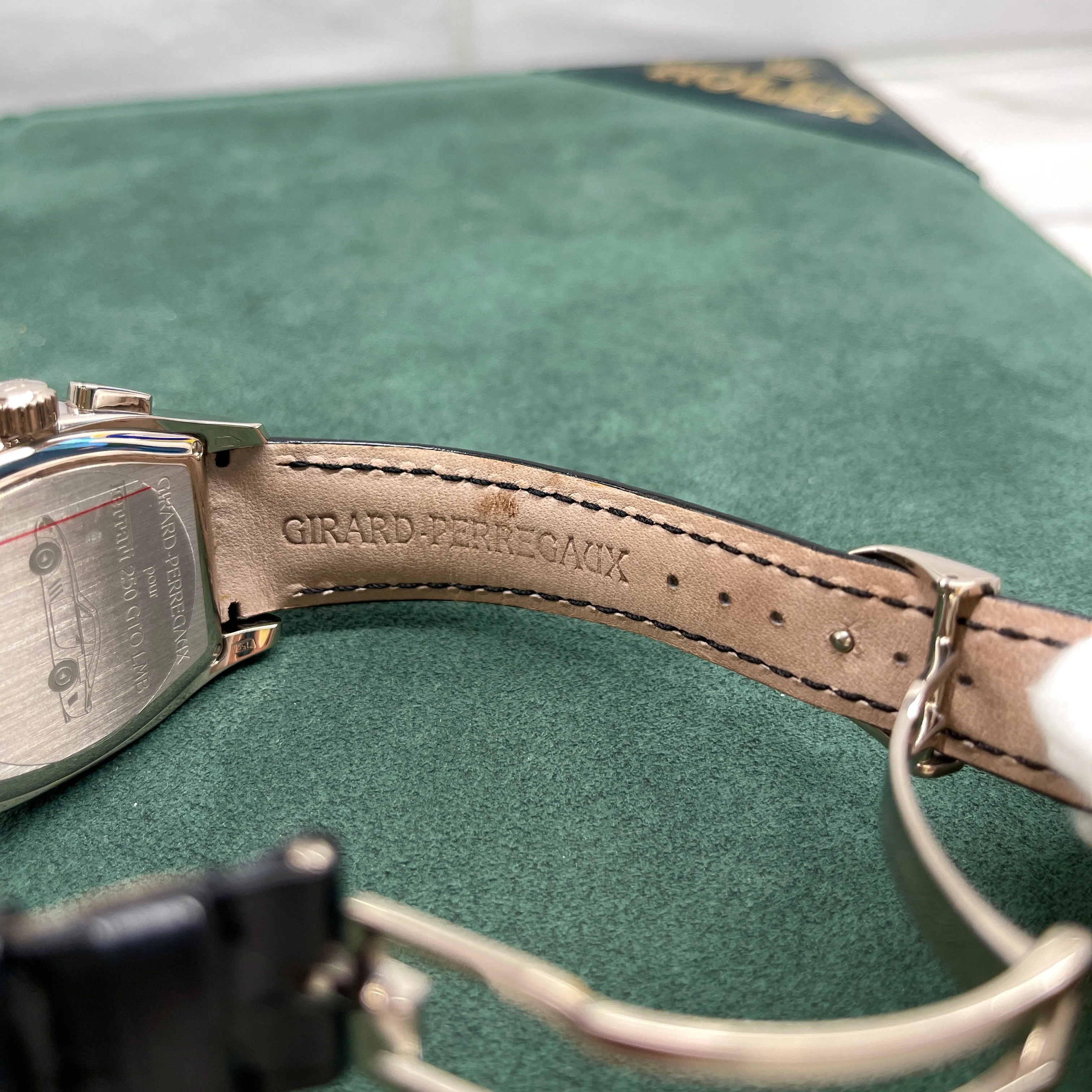 Girard Perregaux Ferrari 250 GTO LMB 1 of 1 18k White Gold Perpetual Calendar Chronograph Wristwatch