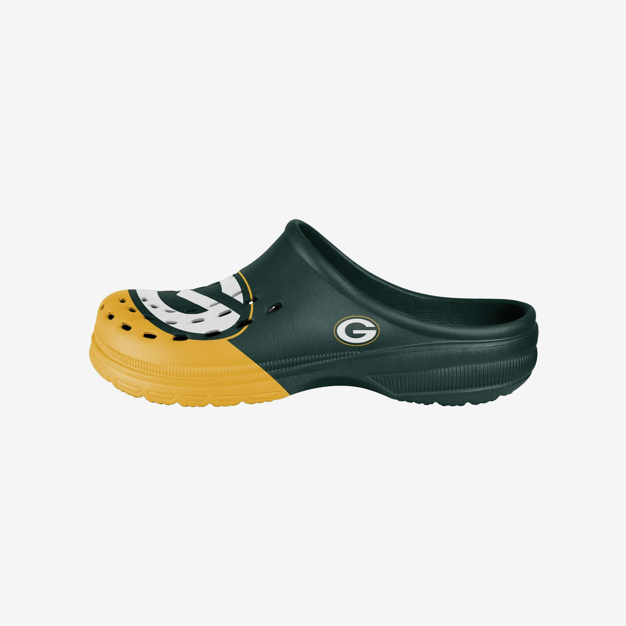 Green Bay Packers Colorblock Big Logo Clog