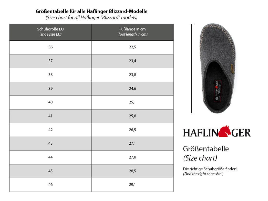 HAFLINGER Clog | Blizzard Skane, Anthracite