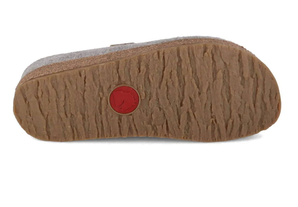 HAFLINGER Clog | Grizzly Cuoricino, Stone Gray