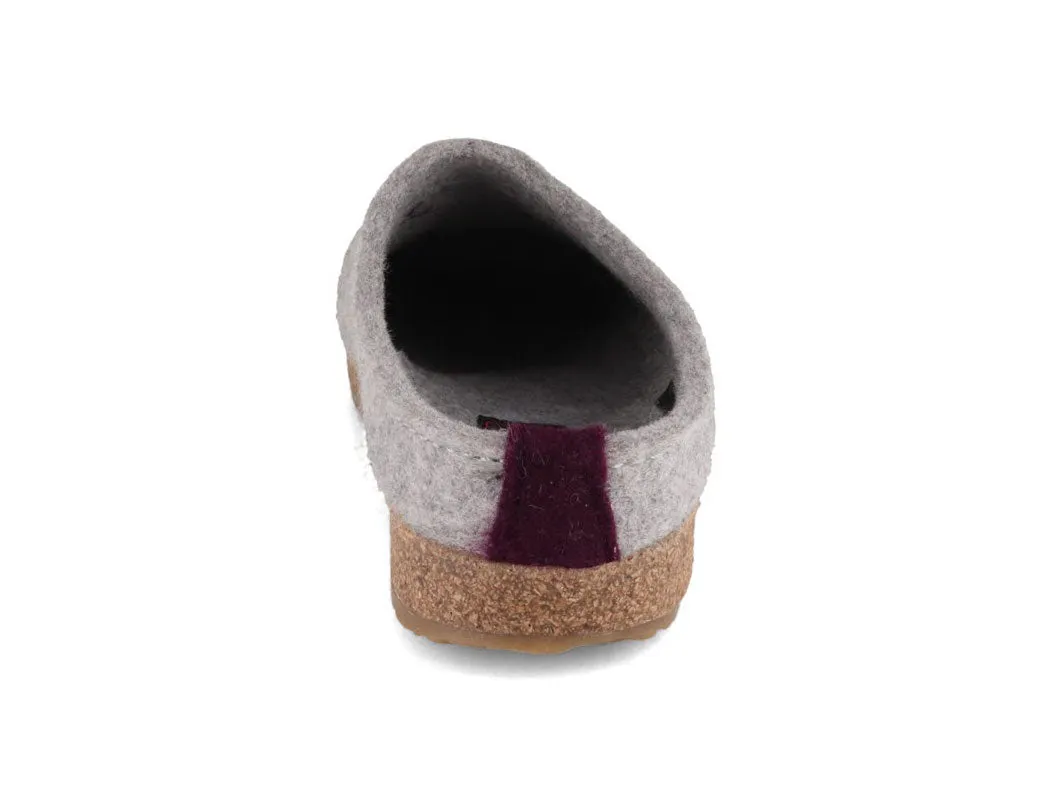 HAFLINGER Clog | Grizzly Cuoricino, Stone Gray