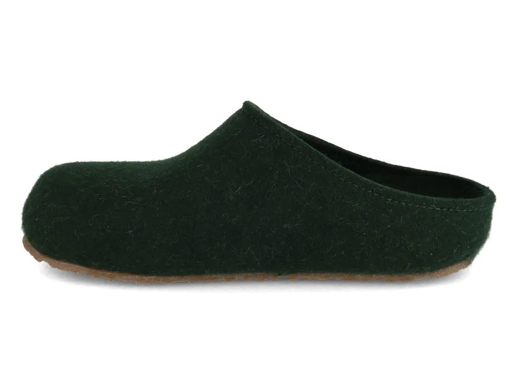 HAFLINGER GZ Wool Felt Clogs Grizzly Michel