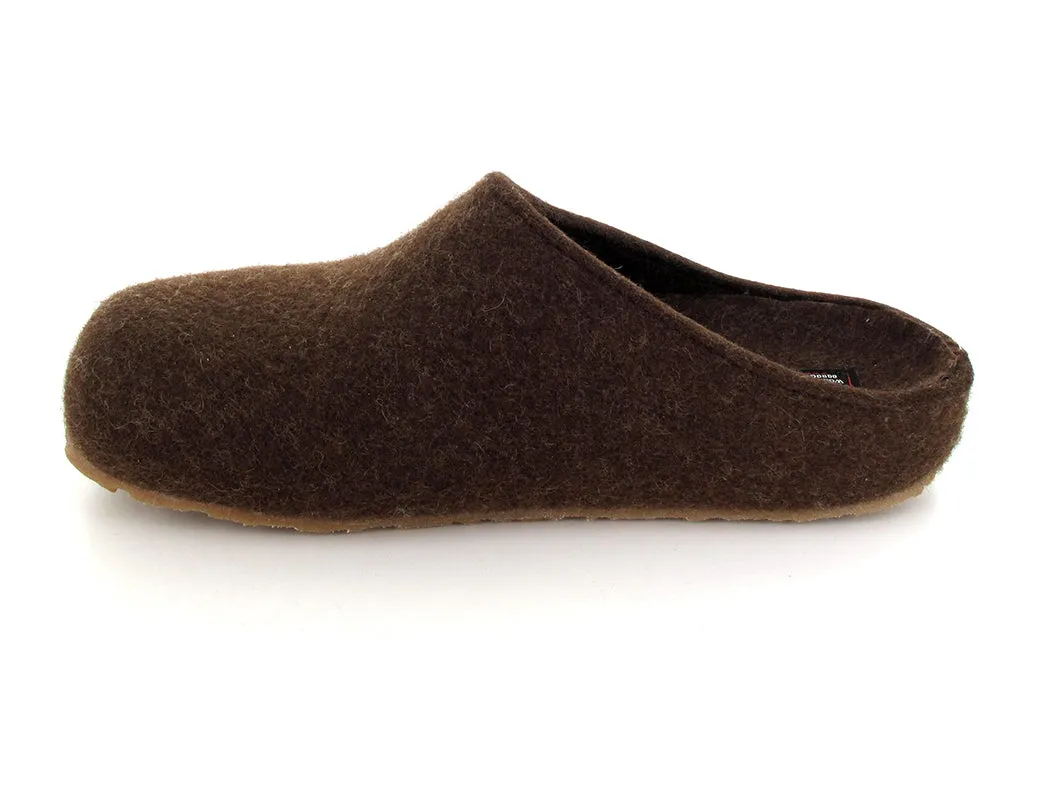 HAFLINGER GZ Wool Felt Clogs Grizzly Michel
