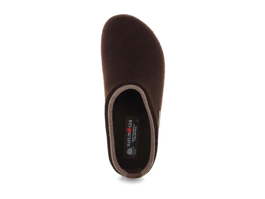 HAFLINGER Women Men Clogs 'Grizzly Kris', espresso