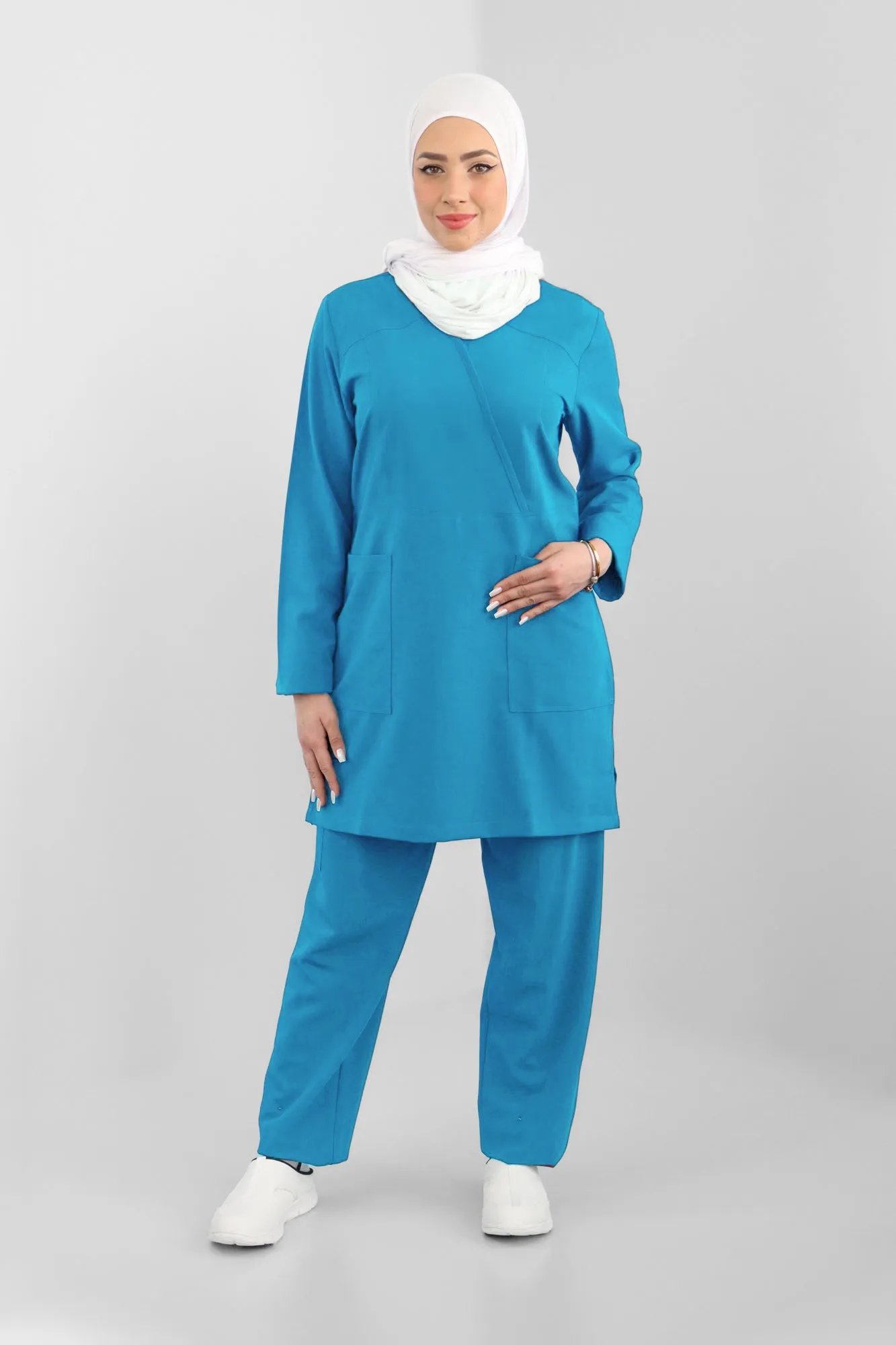 Hiba Women's Long Sleeves Scrub Set