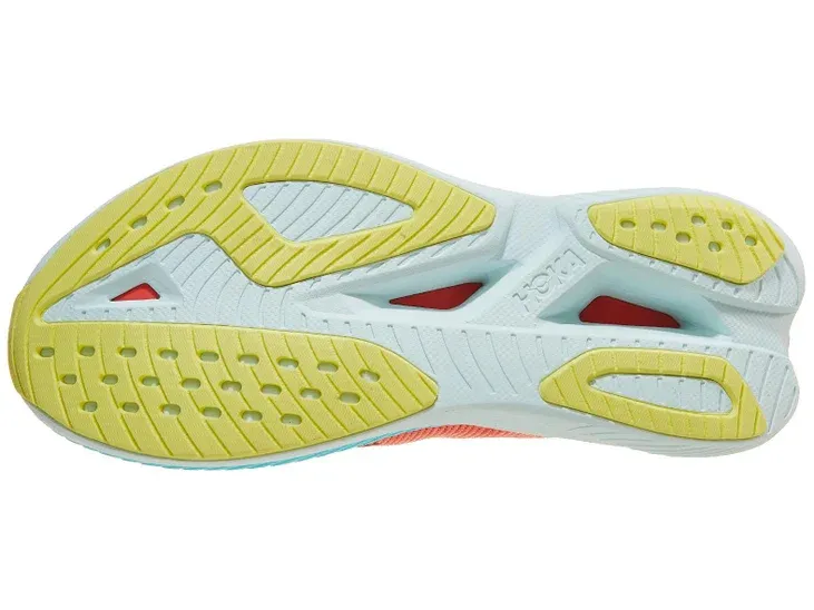 HOKA Women Mach X 2 Wide - Grapefruit / Electric Coral