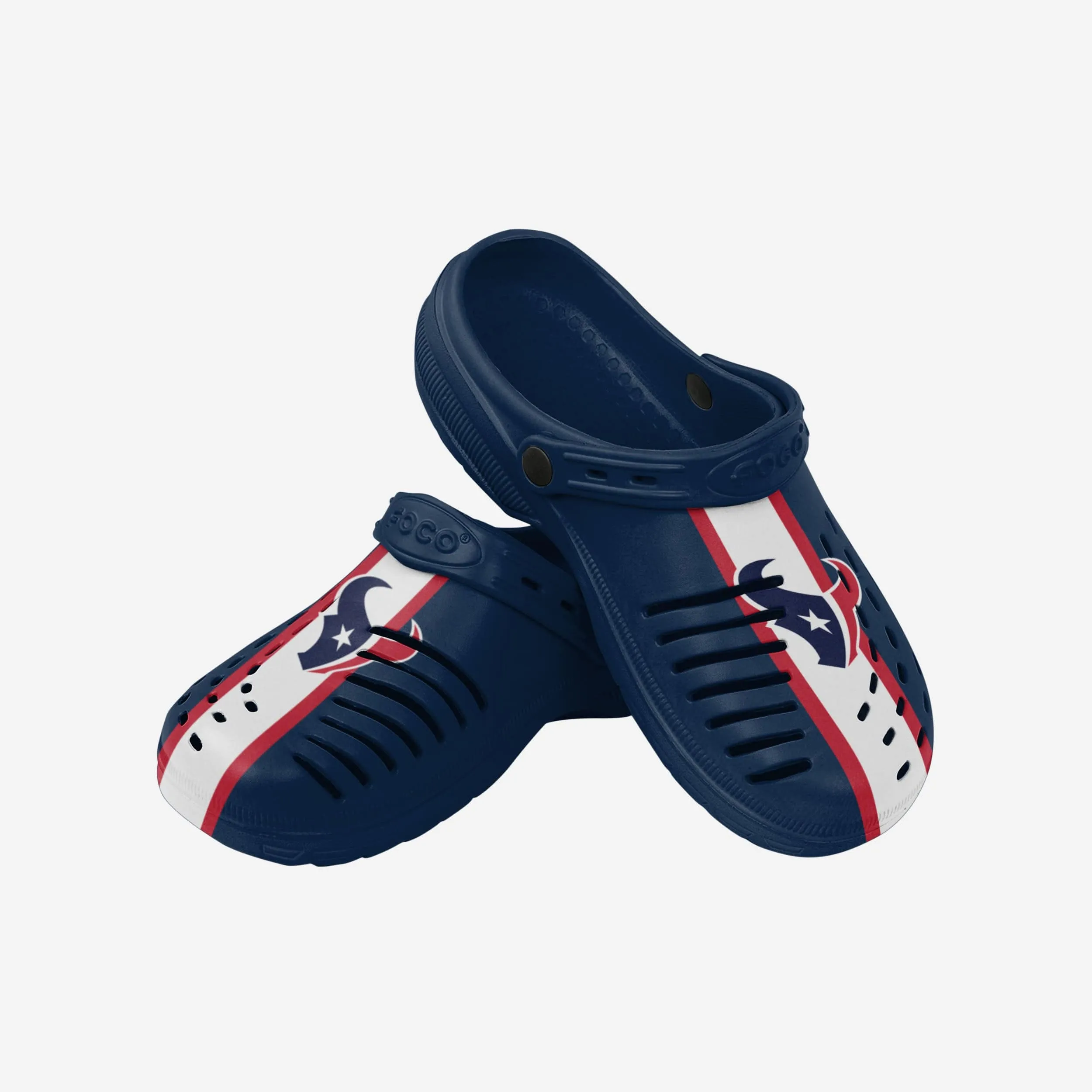Houston Texans Team Stripe Clog With Strap