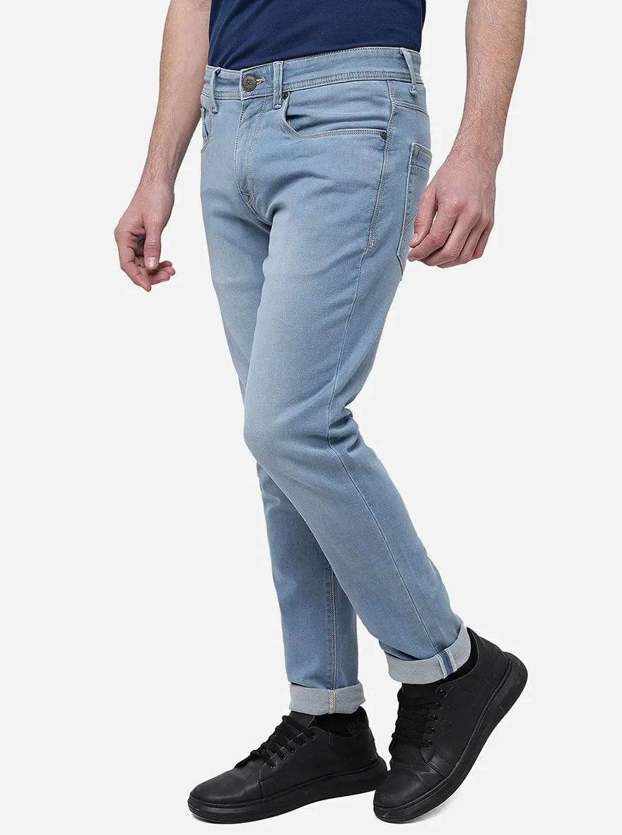 Ice Blue Washed Slim Fit Jeans | JadeBlue