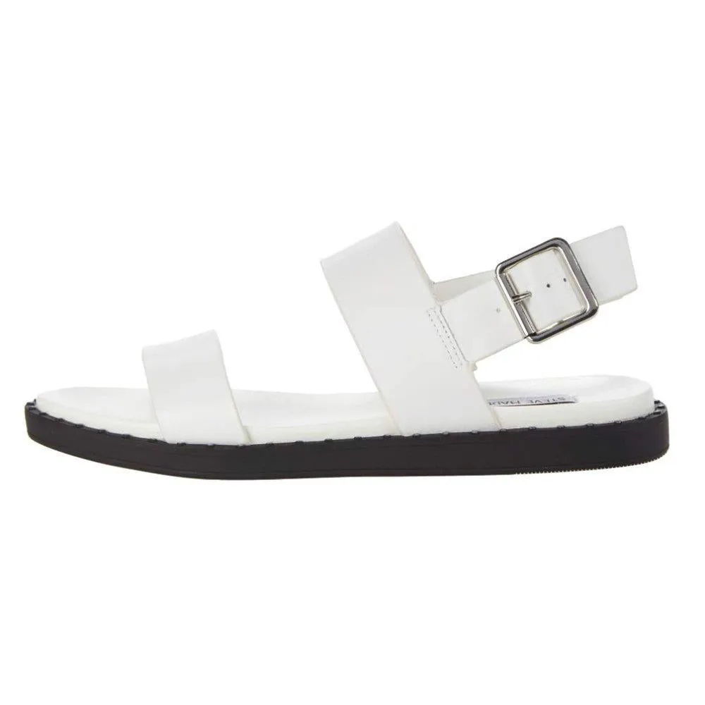 Idra White Flat Sandals