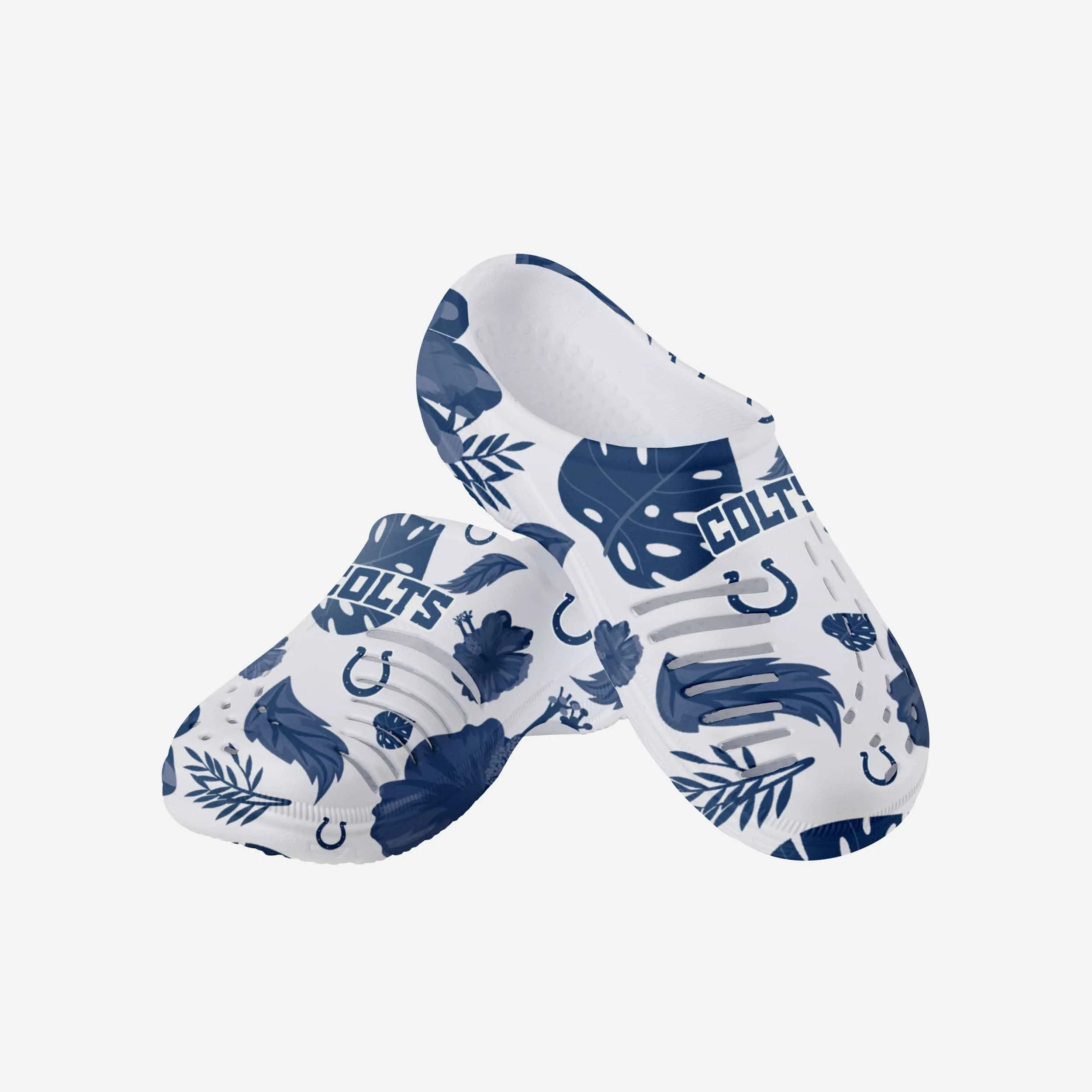 Indianapolis Colts Womens Floral White Clog