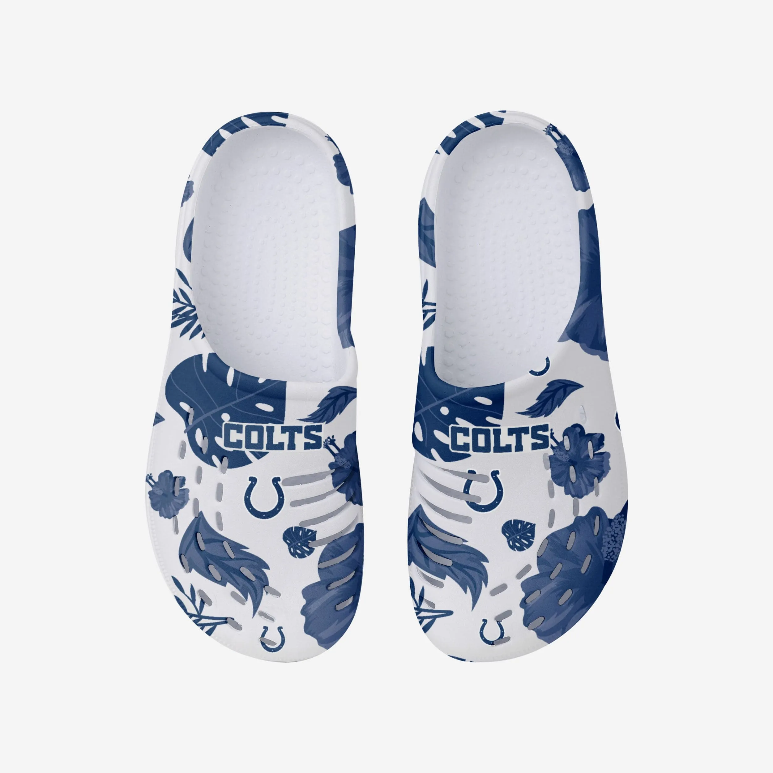 Indianapolis Colts Womens Floral White Clog