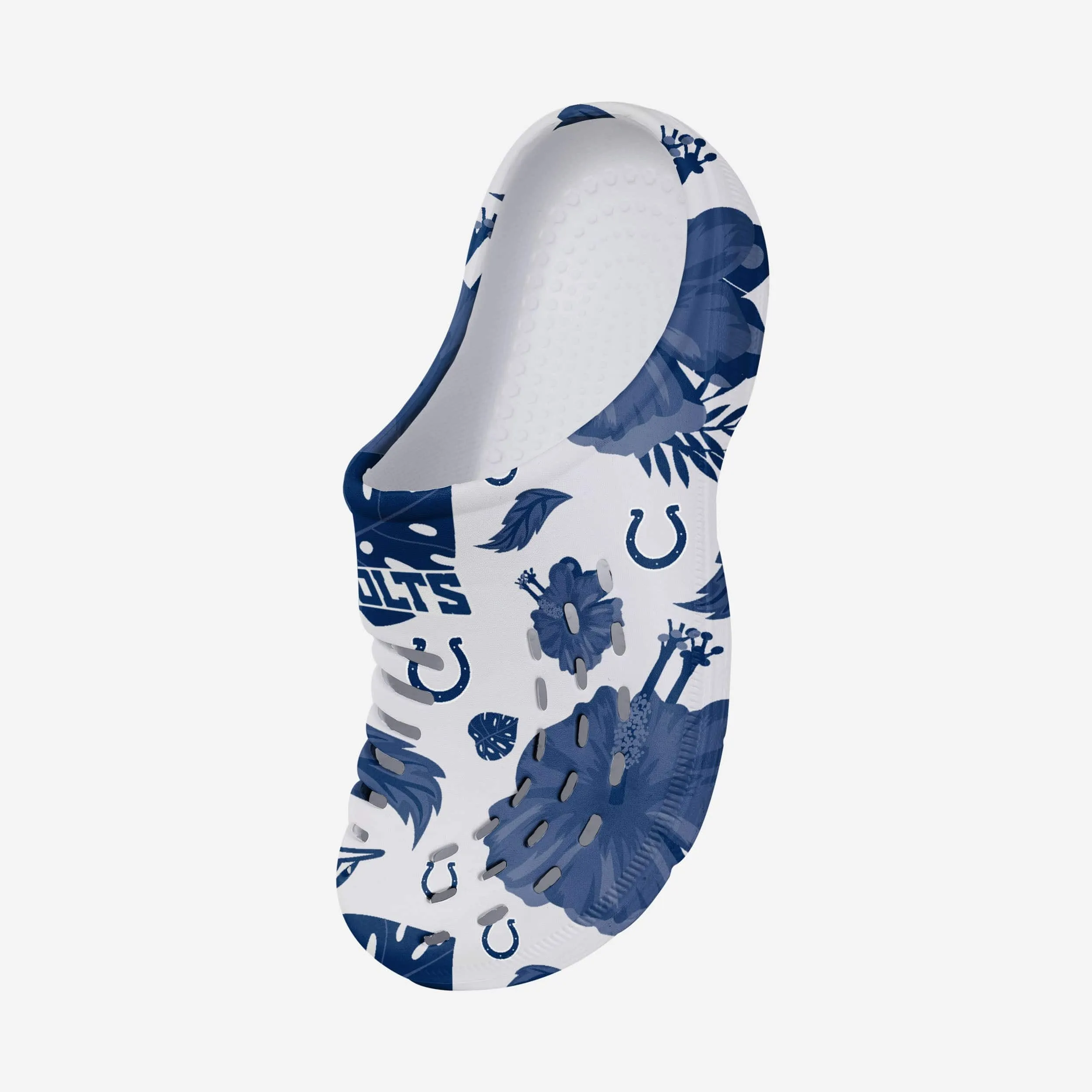 Indianapolis Colts Womens Floral White Clog