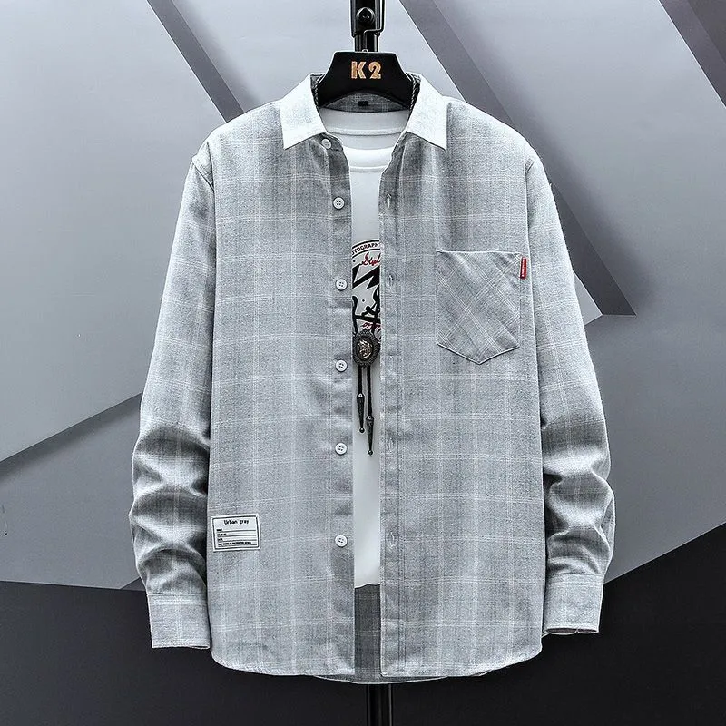 INSTOCK- Men's Casual Loose Plaid Shirt