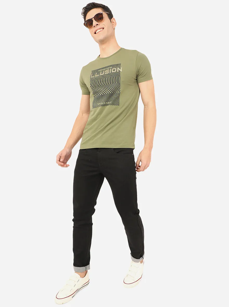 Jet Black Solid Slim Fit Jeans | JadeBlue