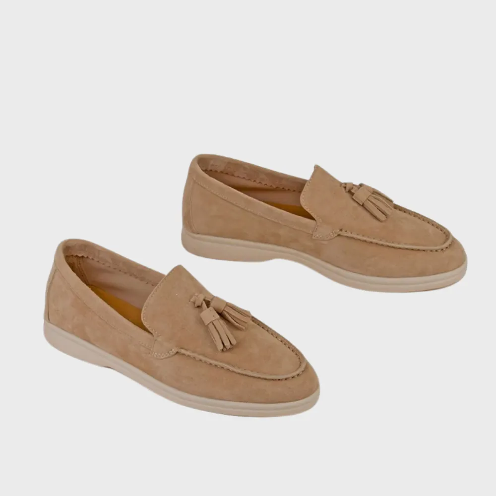 Laurence | Men's Suede Tassel Loafers - Slip-On Moccasin Style - Versatile Casual & Dress Shoe