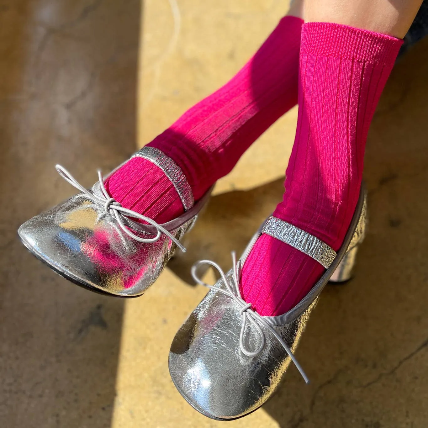 Le Bon Shoppe Fuchsia Her Socks