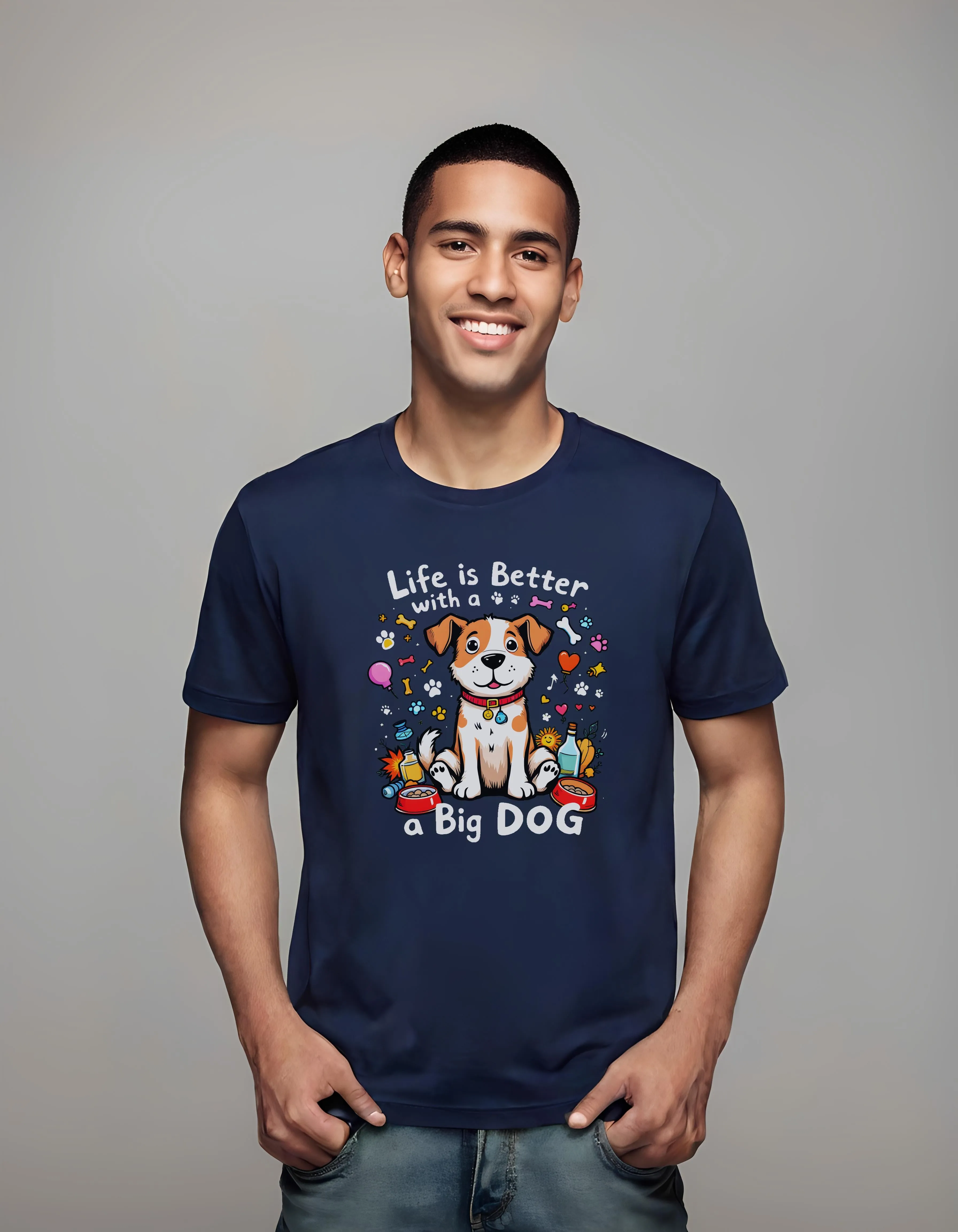 Life is Better with a Big Dog Design | Classic T-Shirt (Unisex)