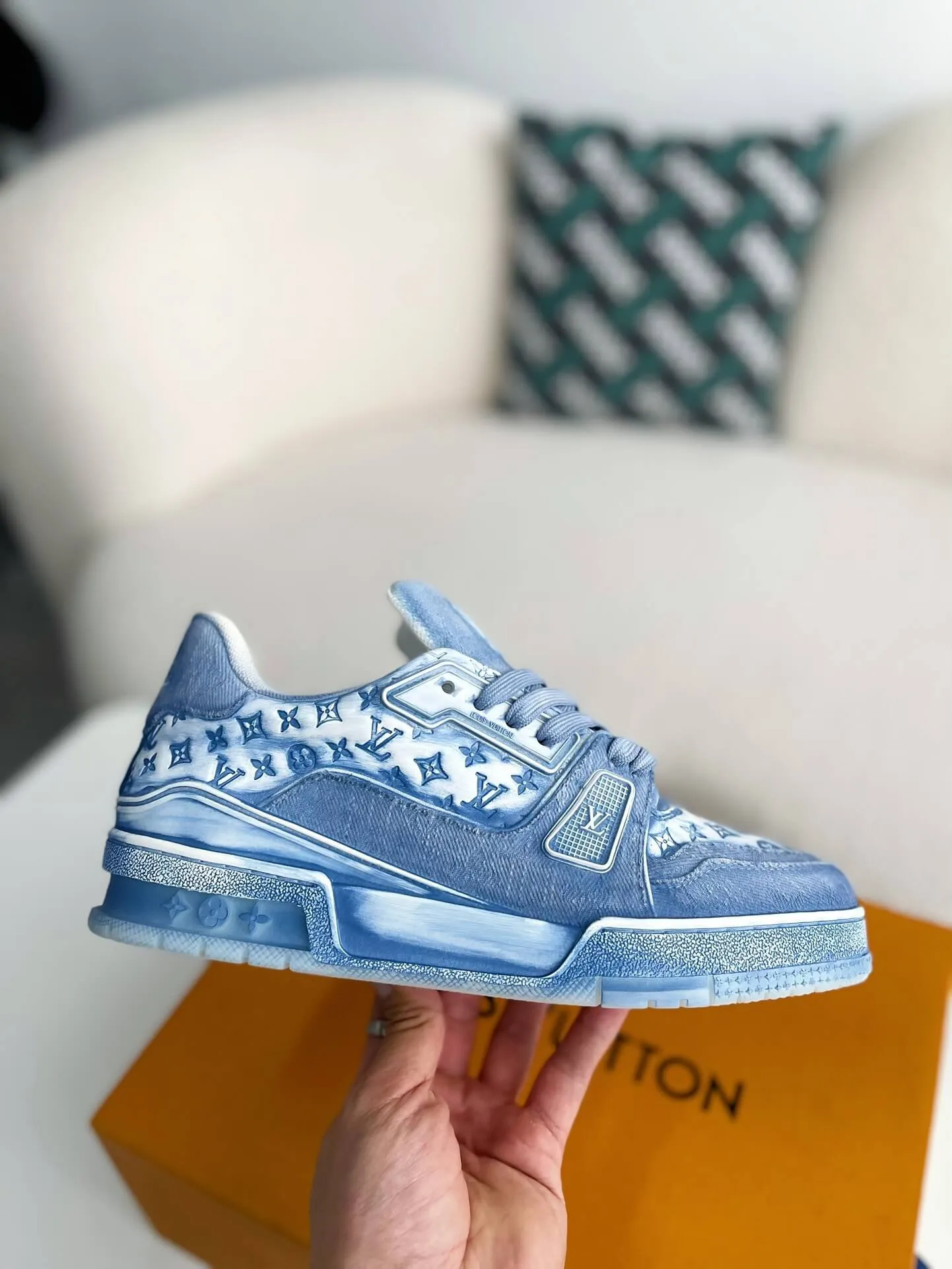 Louis Vuitton LV Trainer Monogram Denim Blue Sneaker
