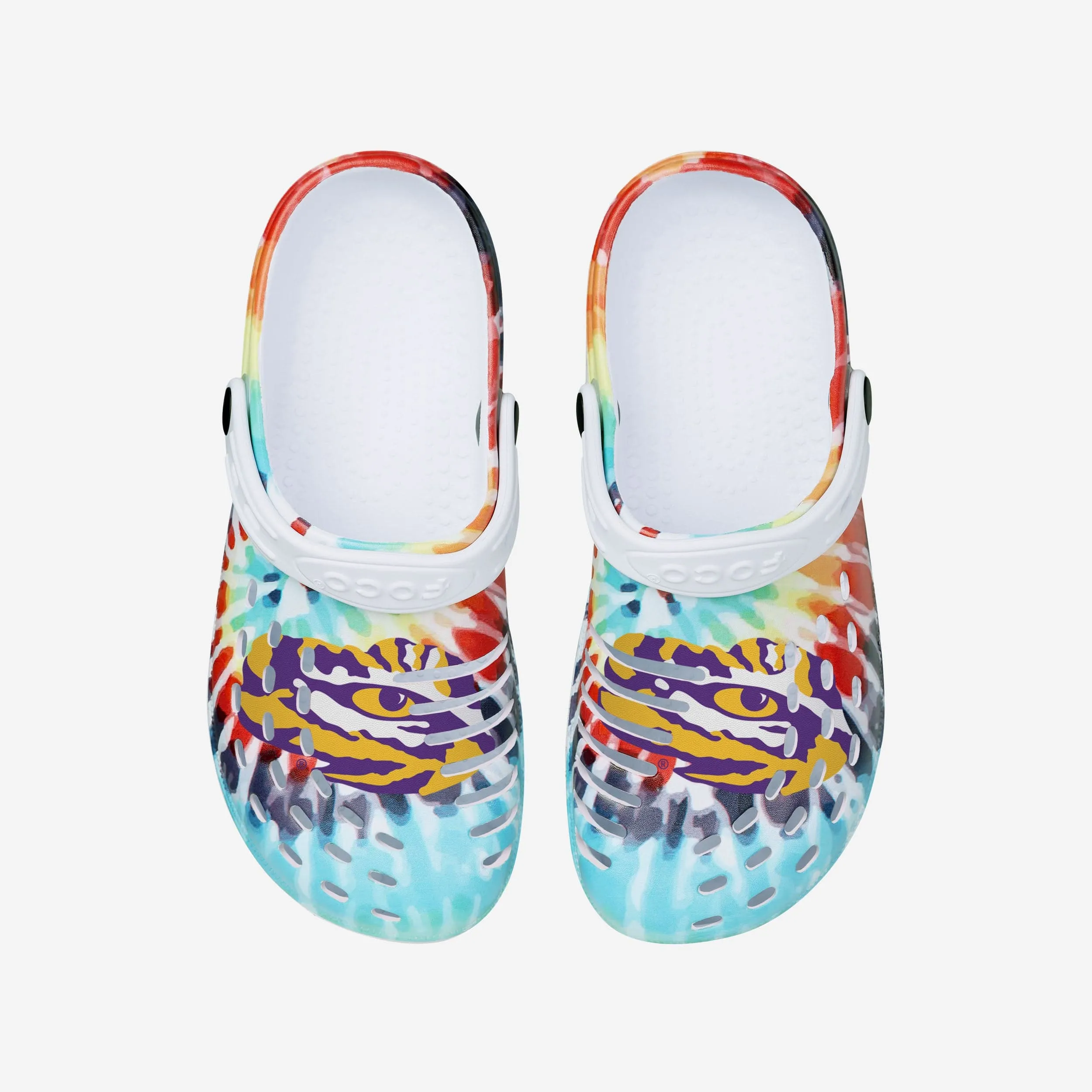 LSU Tigers Womens Tie-Dye Clog With Strap