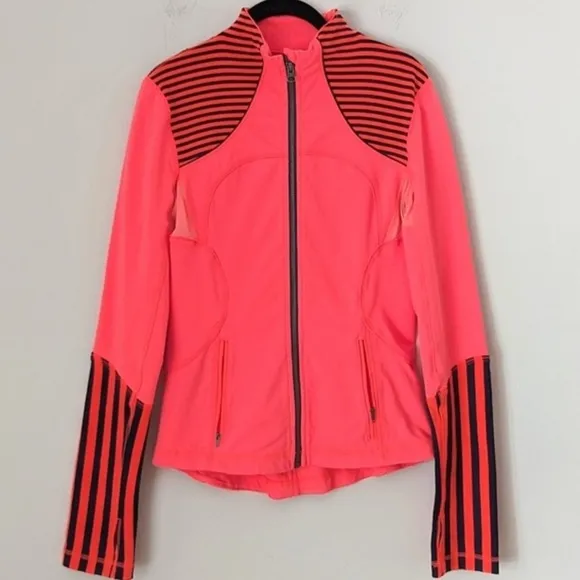 Lululemon fuchsia striped casual define jacket