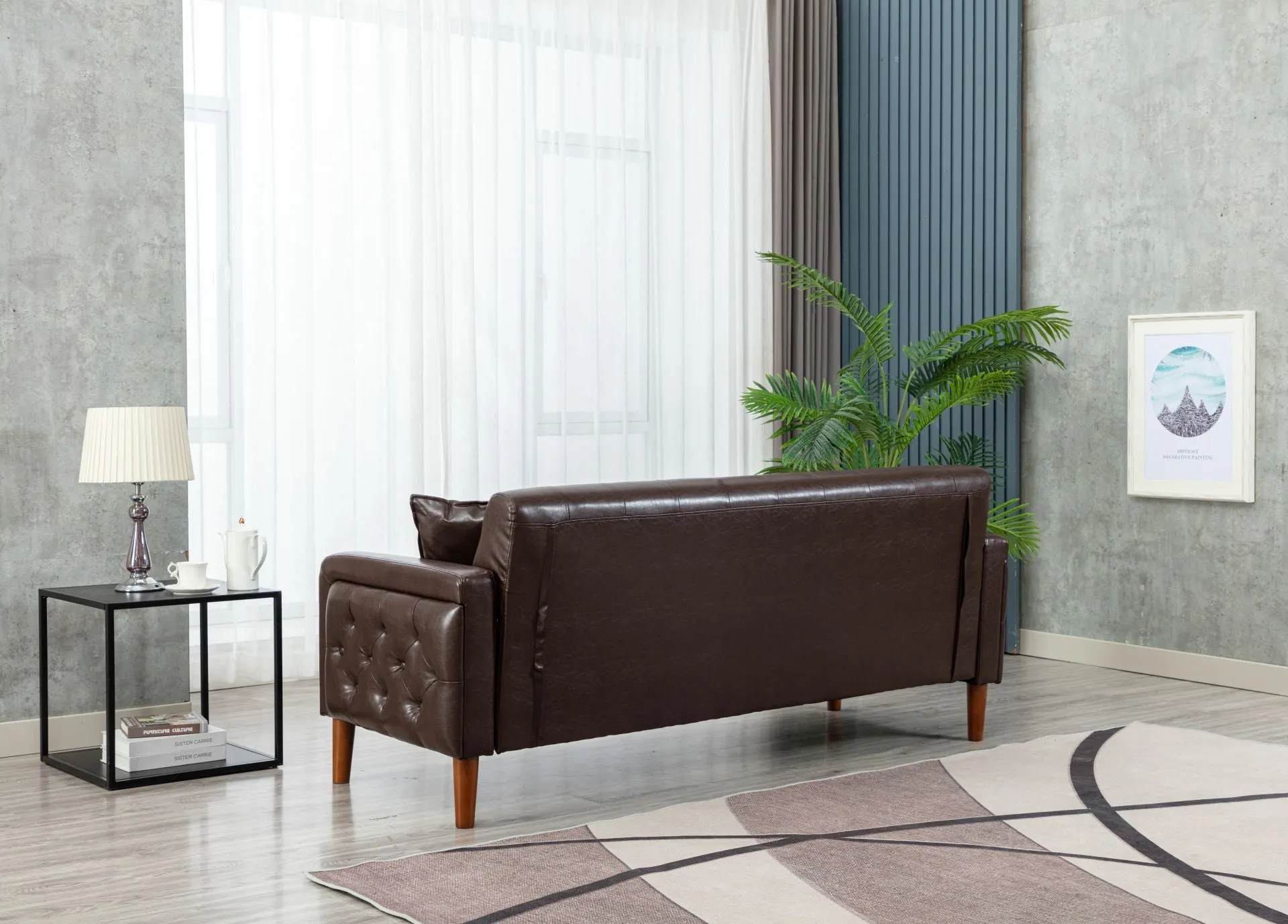 Luxury Leather Sponge Sofa